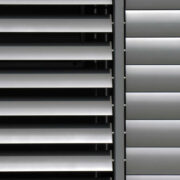 metallic   window shutter at the  office building, innovation technique