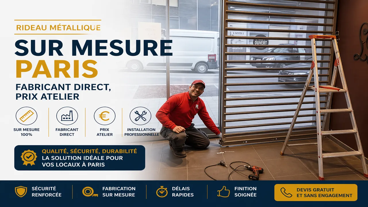 Rideau Métallique Sur Mesure Paris : Fabricant Direct, Prix Atelier