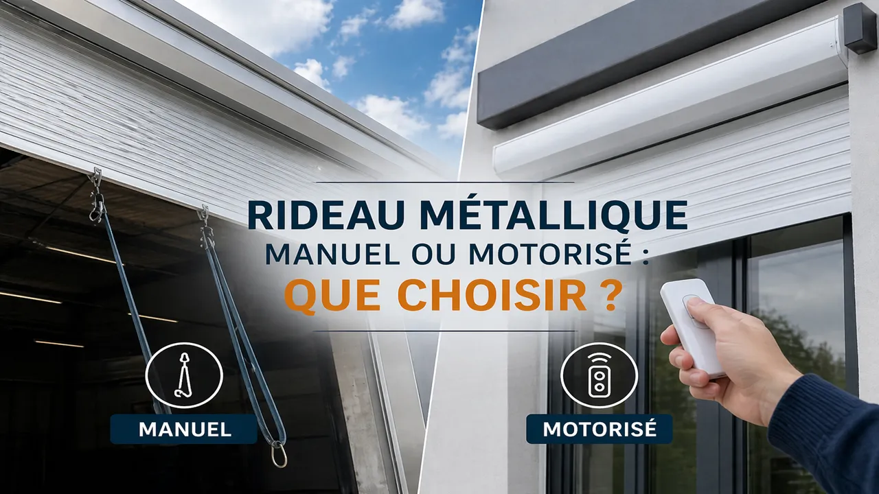 Rideau métallique manuel ou motorisé Que Choisir
