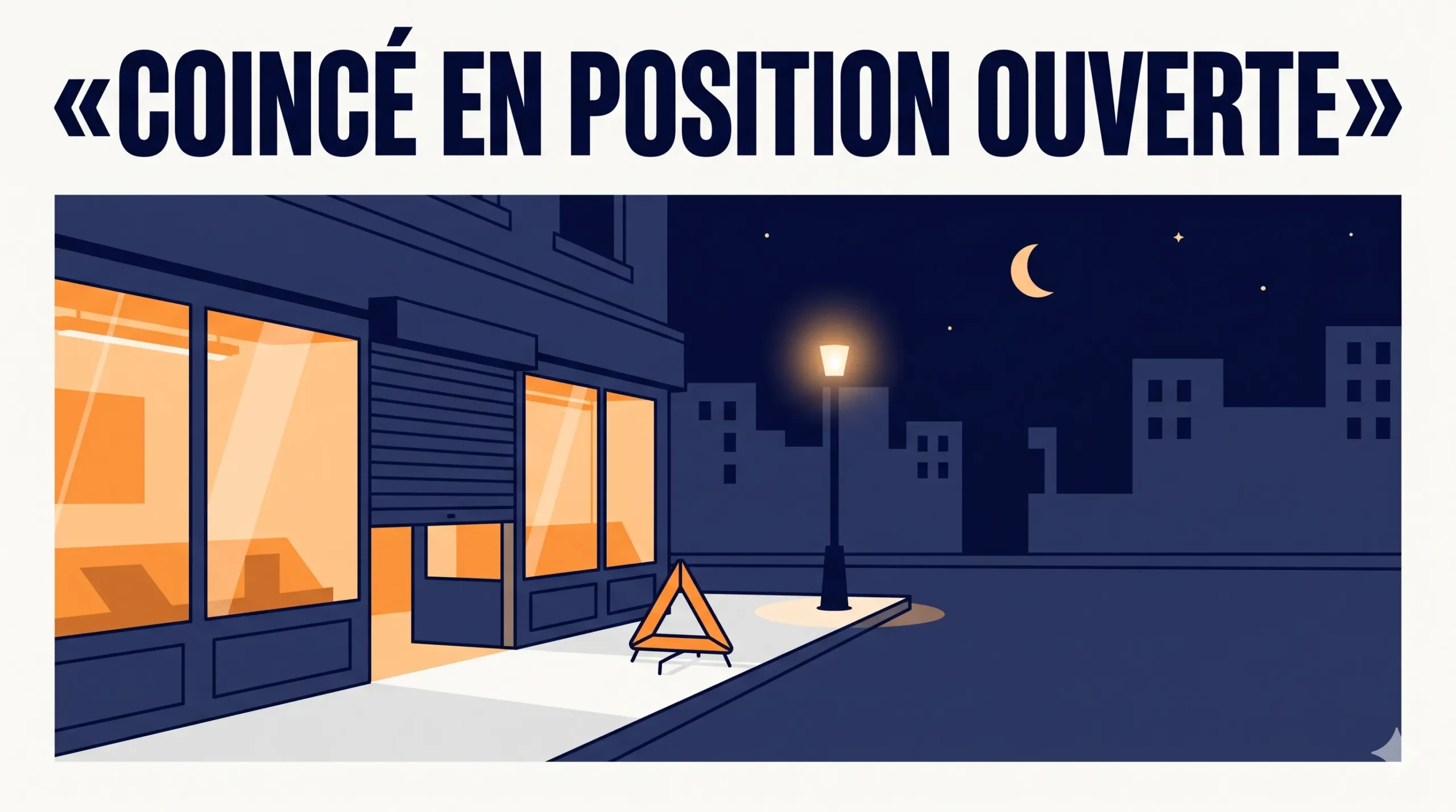 coincé ouvert